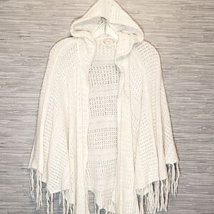 Open Front Hooded Cardigan